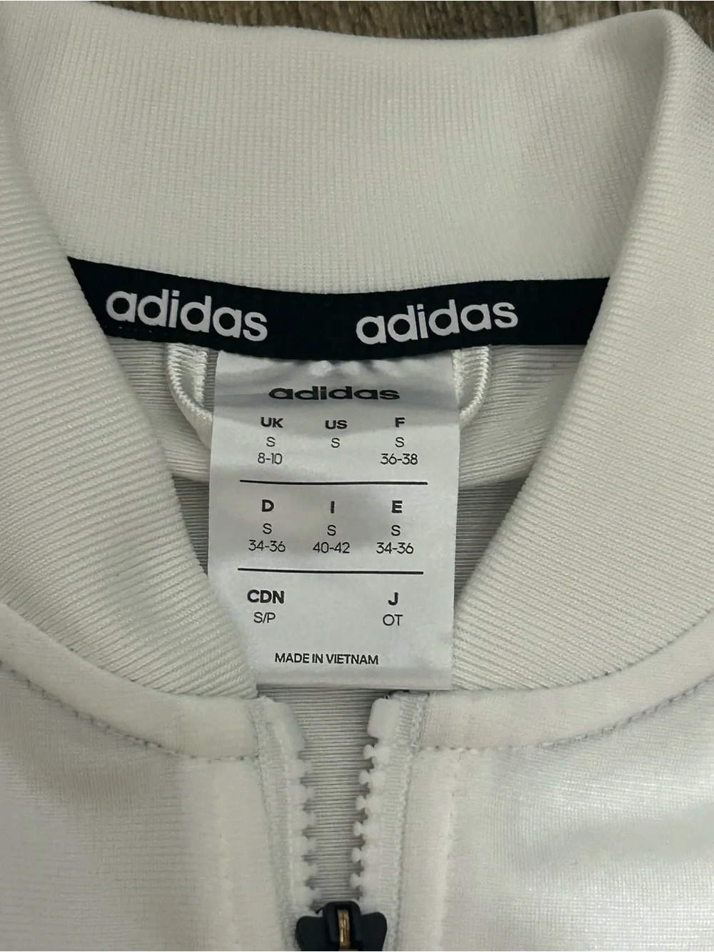 Adidas Essentials 3-Stripes Set Pants & Jacket Size S White Black  Full Zip
